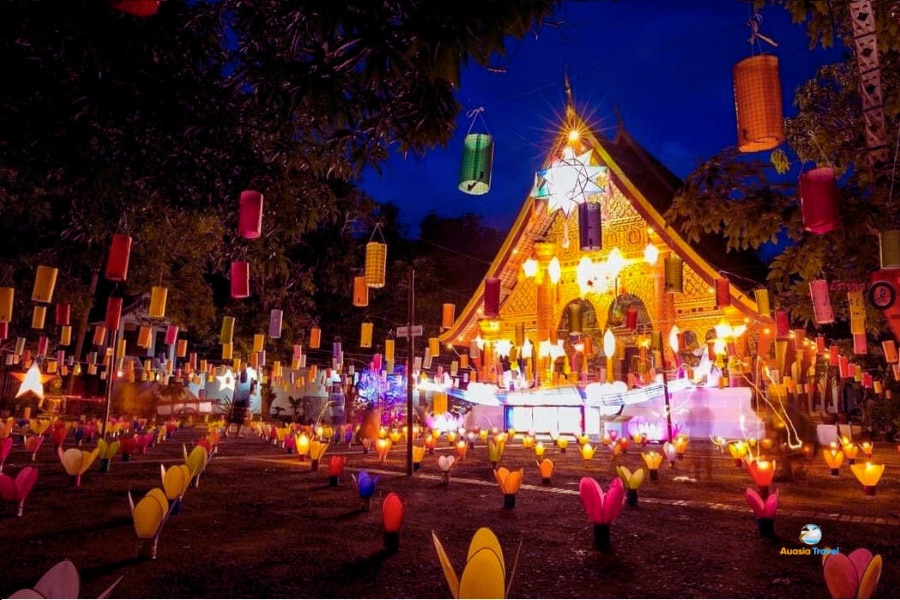Lantern Festival at Wat Xieng Thong Temple Luang Prabang Laos – Auasia Travel